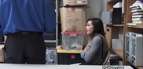  Teen Asian thief meets officer dick in close up